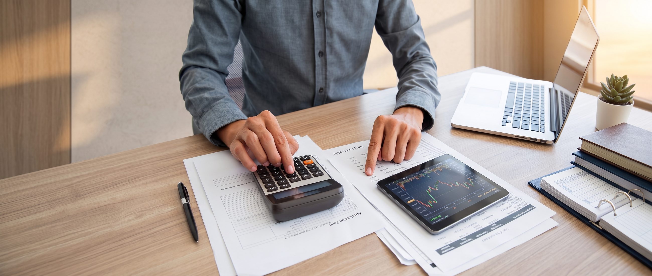 Detalle de trabajo financiero y contable en el despacho de Gabinete Mompó S.L.